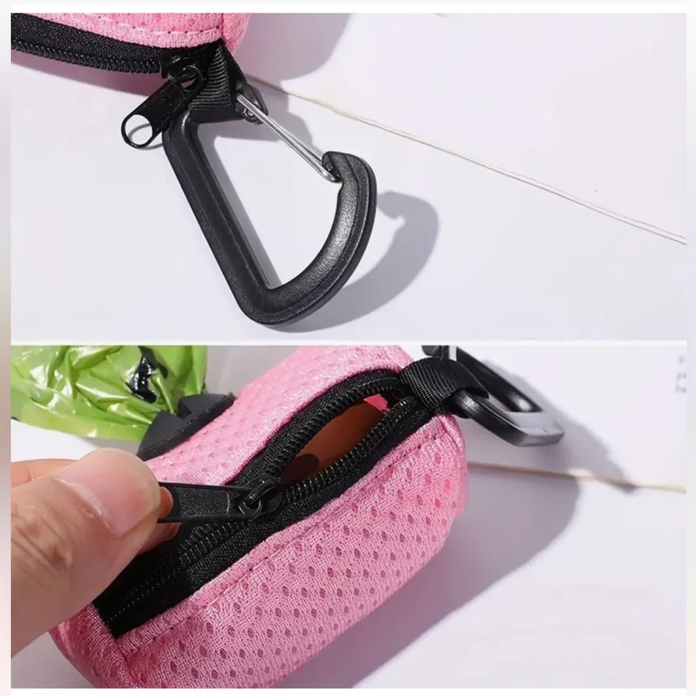 Black Mesh Dog Poop Bag Carrier